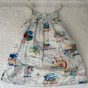 Colorful Map Print Dress